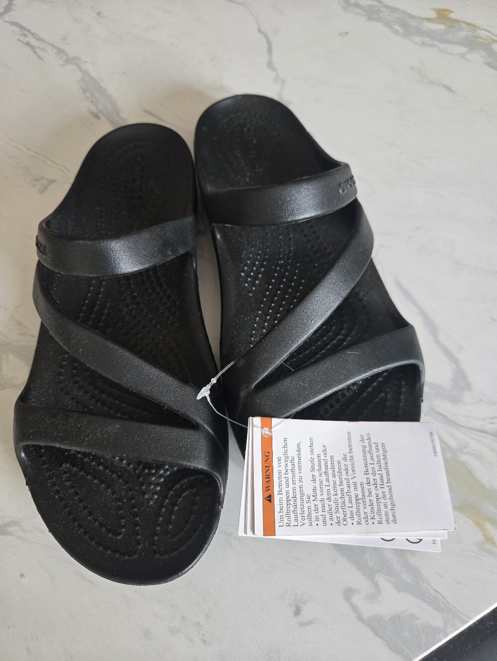 NWT! CROCS KADEE II Sandals Im Black. Size 8